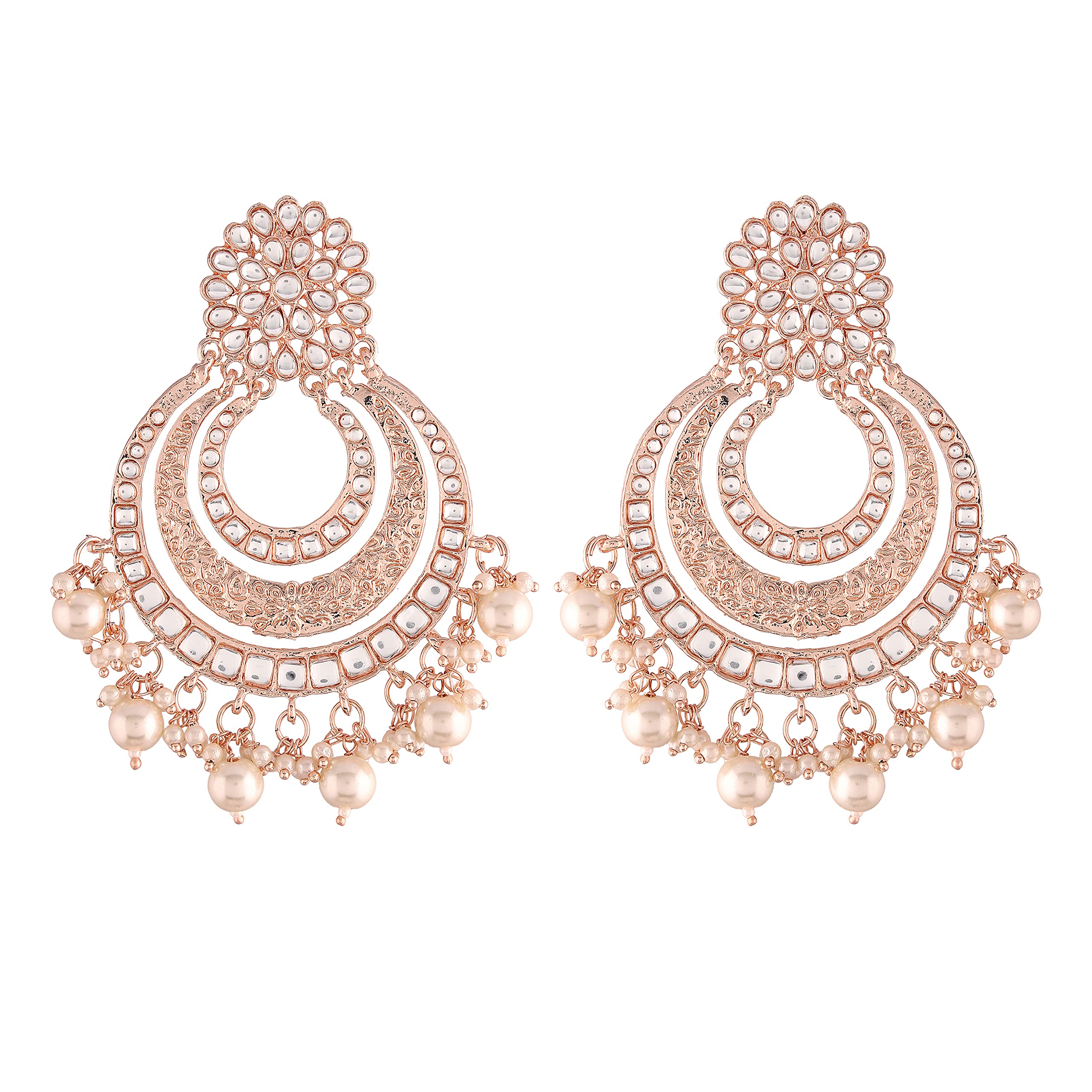 See full amazon price history chart for I Jewels Traditional Rose Gold Plated Big Chandbali Earrings Glided With Kundan & Pearl for Women (E2860RG) I Jewels Traditional Rose Gold Plated Big Chandbali Earrings Glided With Kundan & Pearl for Women (E2860RG) (B098NTN51R) Amazon Price History, Amazon Price Tracker