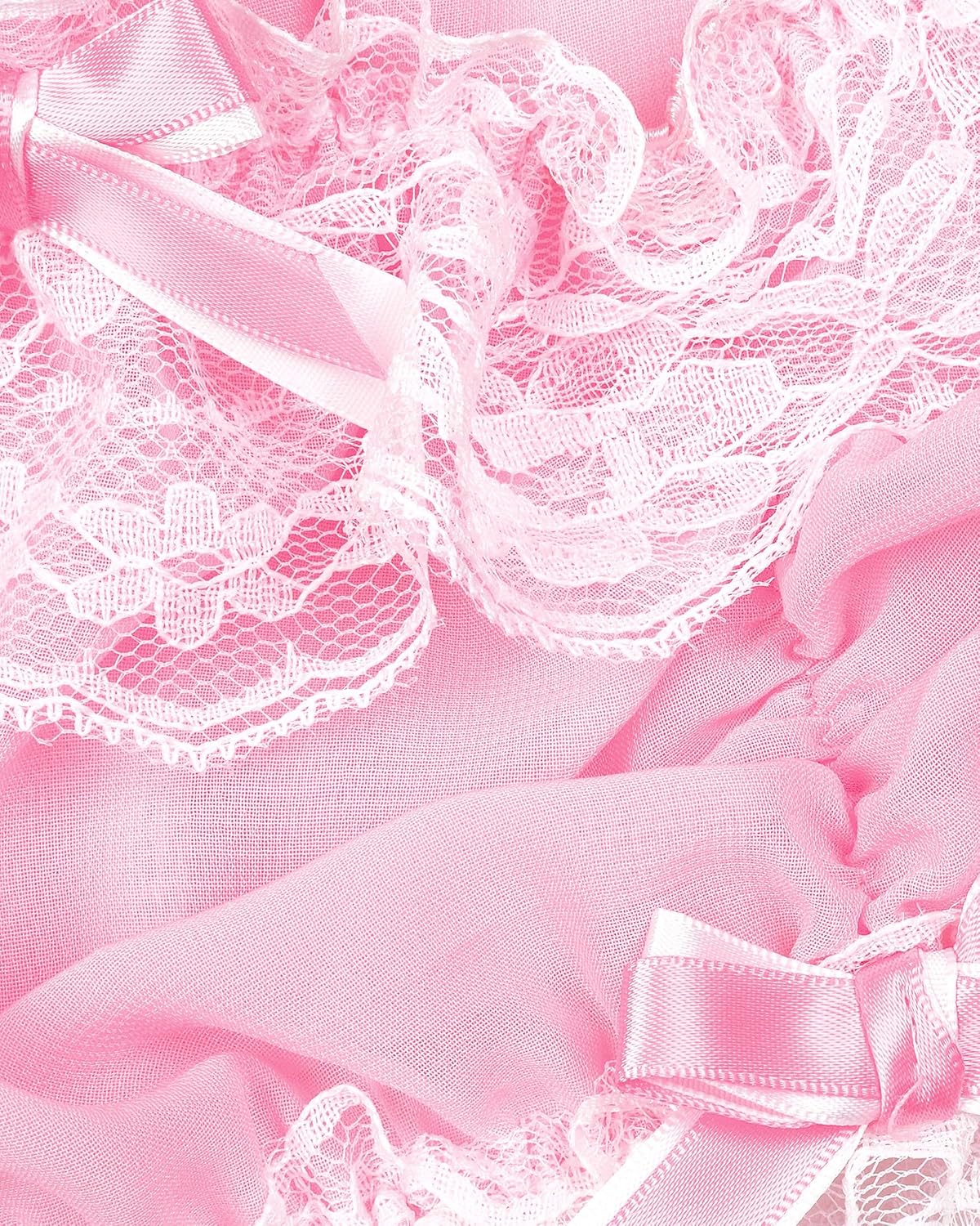 Satini Sissy Frilly Lace Fitted Chiffon Sheer Lingerie Bralette