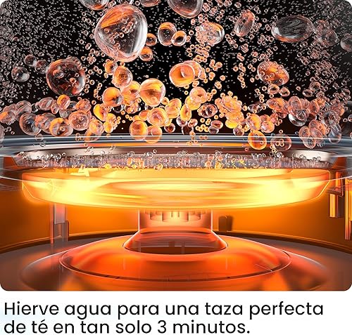 Miniatura 3 de Chefman Hervidor eléctrico de cuello de cisne, hervidor de té de 0.8 L para café y té, operación con un solo toque, protección para hervir, apagado