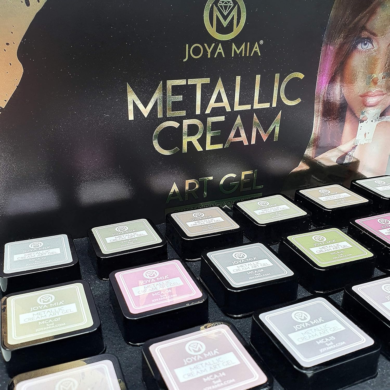 JOYA MIA Metallic Cream art gel polish (FULL-SET-MCA18)