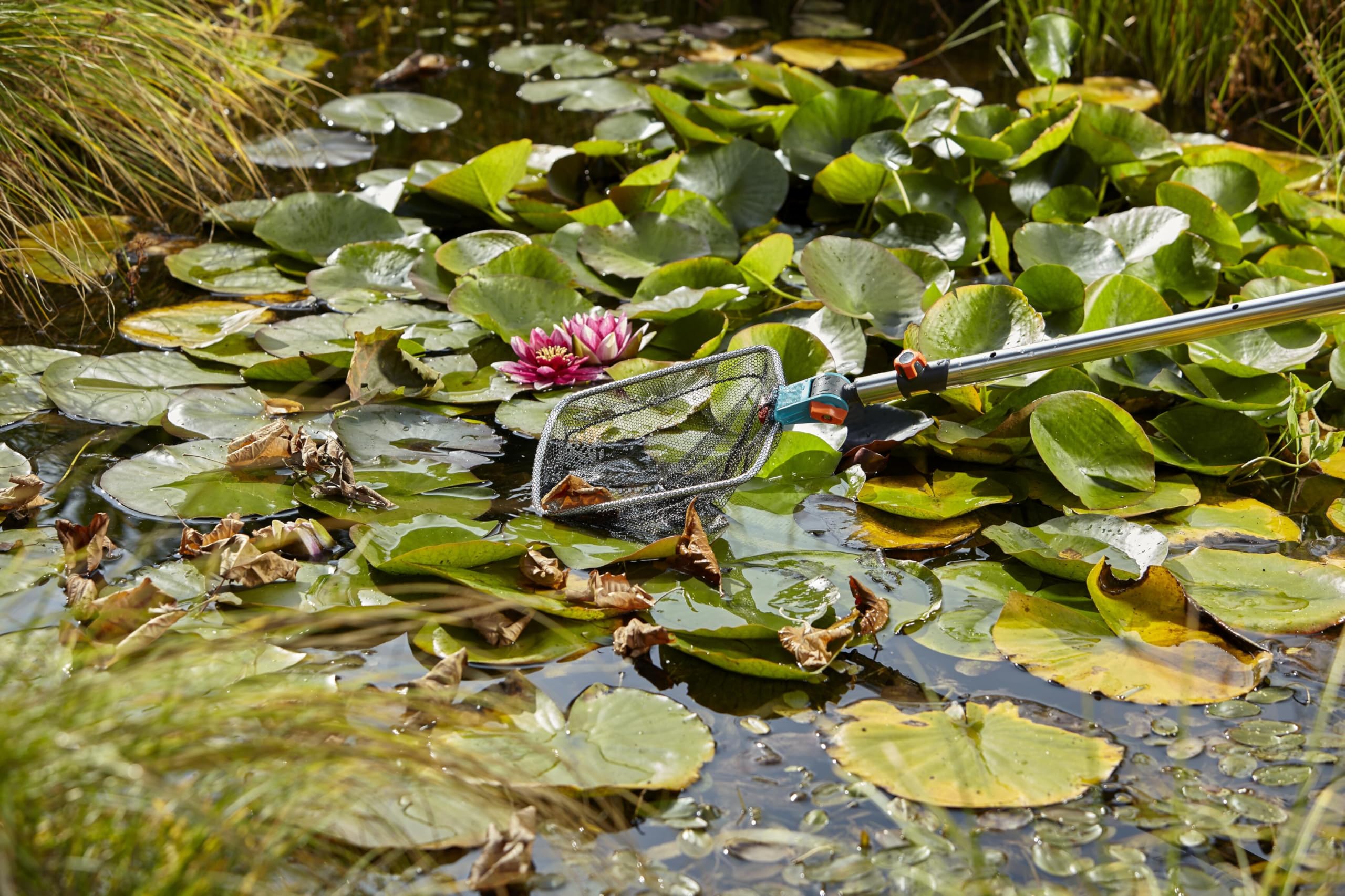 Gardena combisystem Pond Nettoyant Vario 2: Pond Kescher incl. Net de maille grossière et fin, accessoires de jardin idéal pour un nettoyage facile de l'étang de jardin (3230-20)