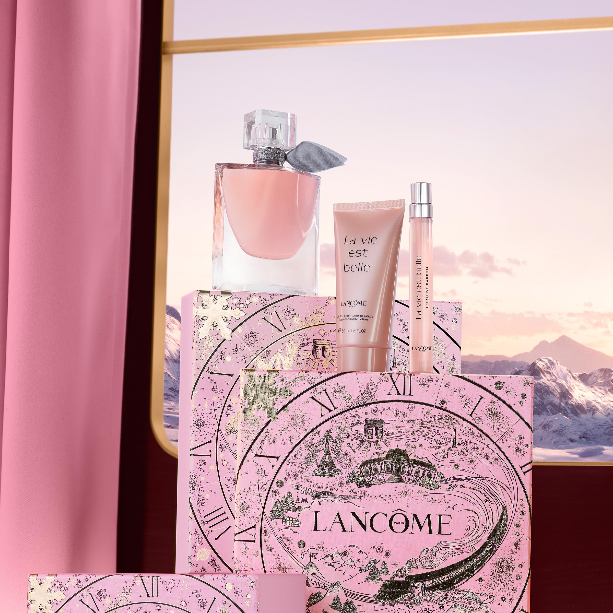 Lancôme La Vie Est Belle Gift Set - Full-Size Refillable La vie est belle Eau De Parfum Spray 1.7 fl. oz, Purse Spray 0.34 fl. Oz, Body Lotion 1.6 fl. oz.- Limited Edition Gift Set for Women