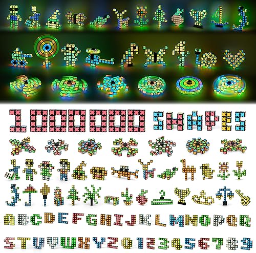 Miniatura 3 de TOSY Cubo magnético 3x3 - 240 imanes, 30 bloques, juguete 7 en 1 juego de cubo de rompecabezas, bloques de construcción creativos, Fidget Spinner