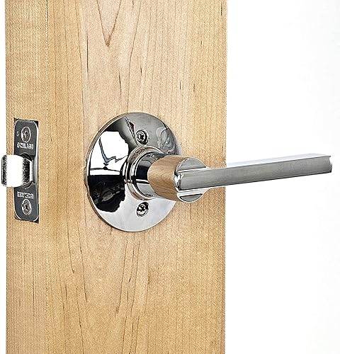 Miniatura 2 de Schlage F51A LAT 625 Latitude - Manilla con bloqueo de entrada con llave, color cromo brillante