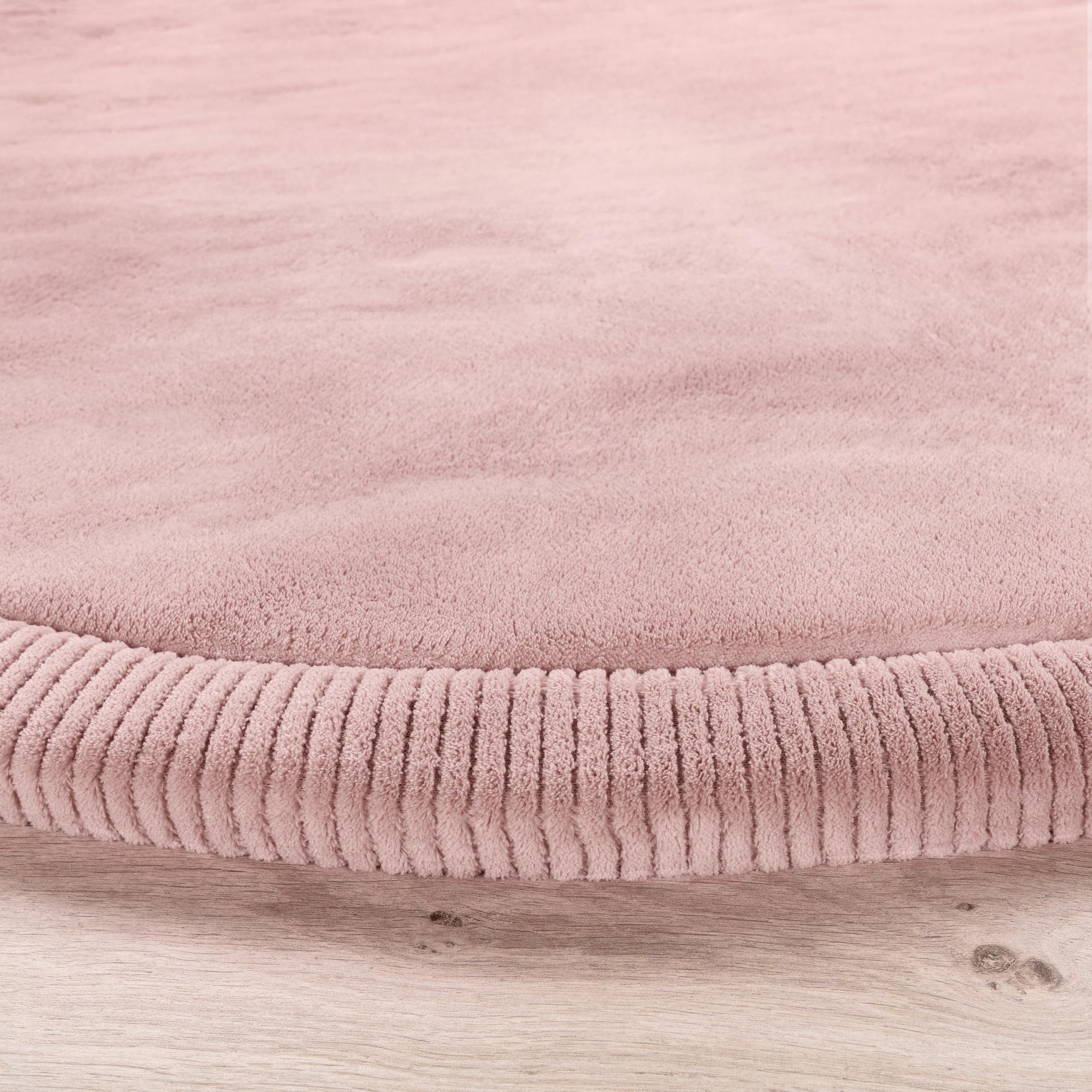 Paco Home Teppich Kinderzimmer Kinderteppich Baby Spielteppich Krabbeldecke Krabbelmatte Weich rutschfest Jungen Mädchen Deko, Grösse:120 cm Rund, Farbe:Pink