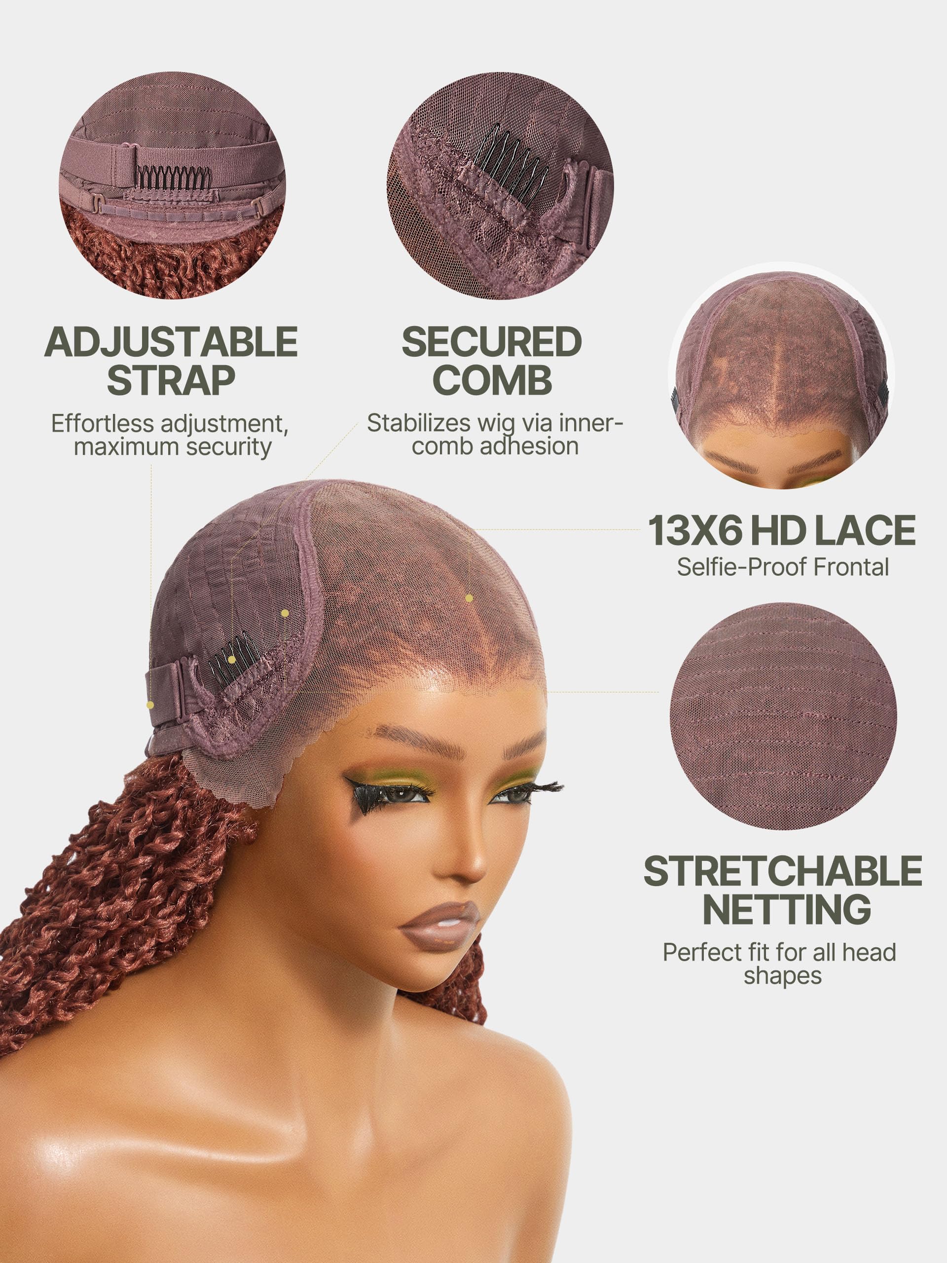 Frodio 24 Inch Boho Twist Curly Synthetic Wig with 13x6 HD Lace