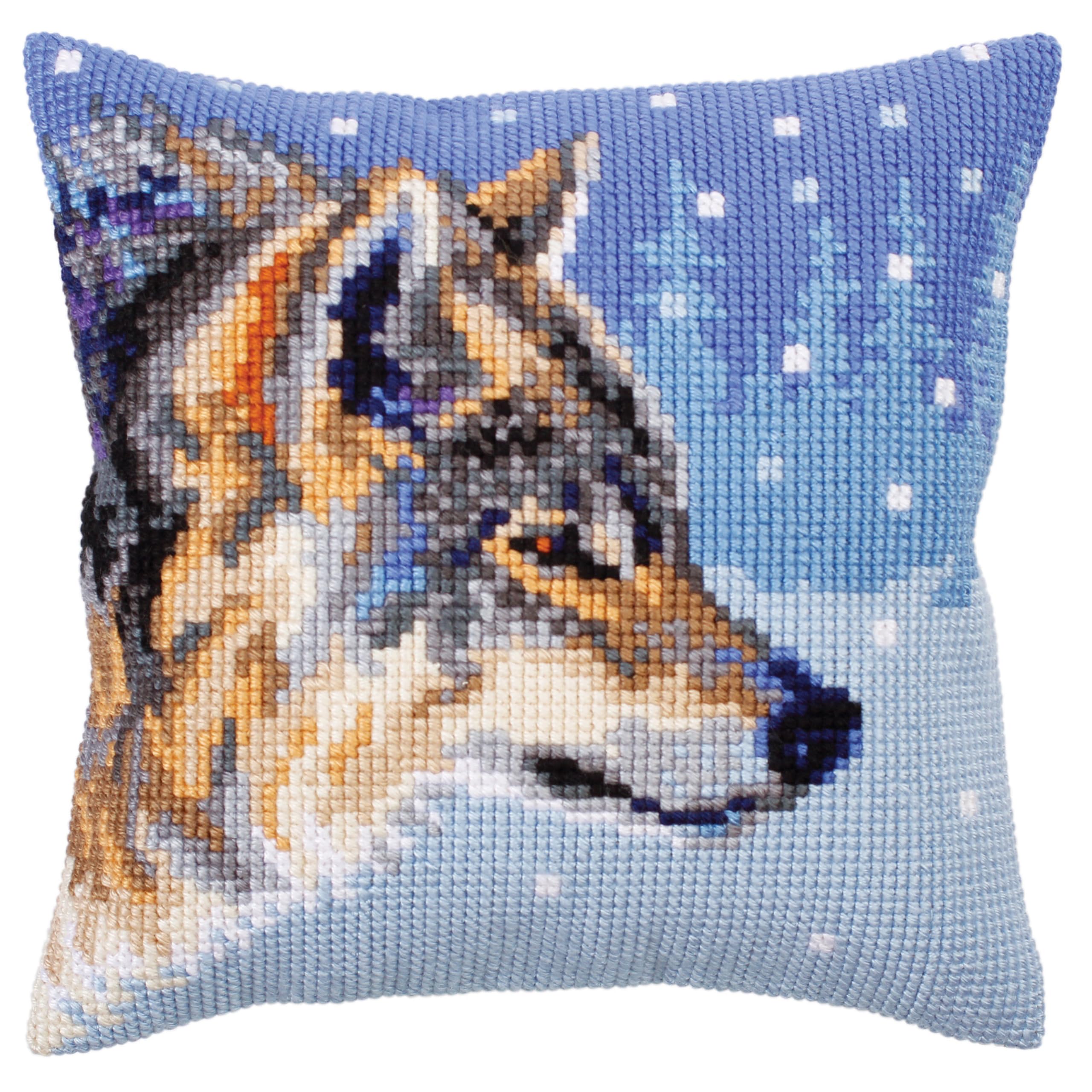Collection D'Art Cushion KIT/Winter ANIMALS/40 X 40, Multi, 40 x 40cm