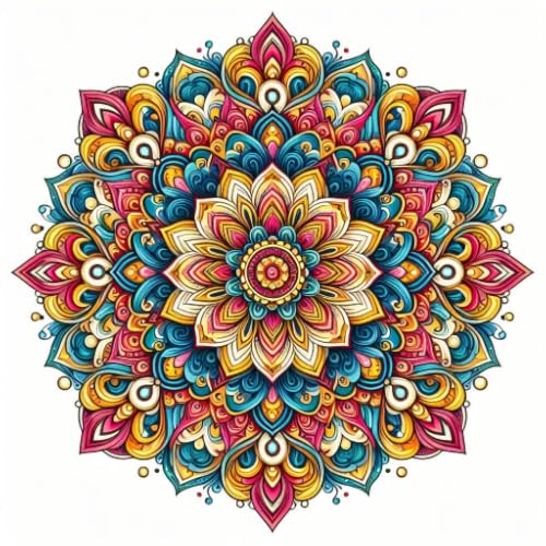 Mandala Color by Number - Adult Paint, Glitter & Crayon Pages
