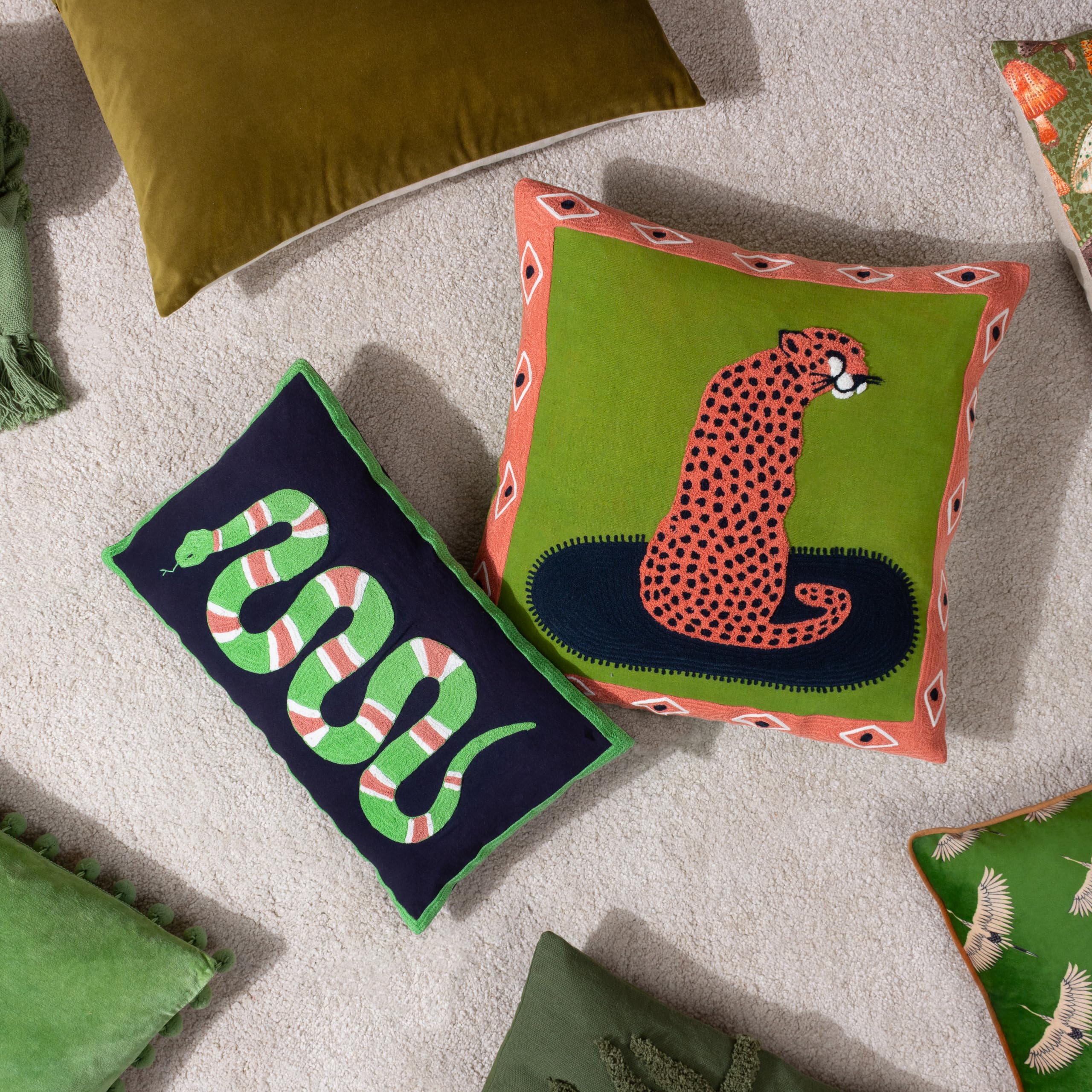 Snake On A Beach Holiday Outdoor Cushion 60cm X 60cm
