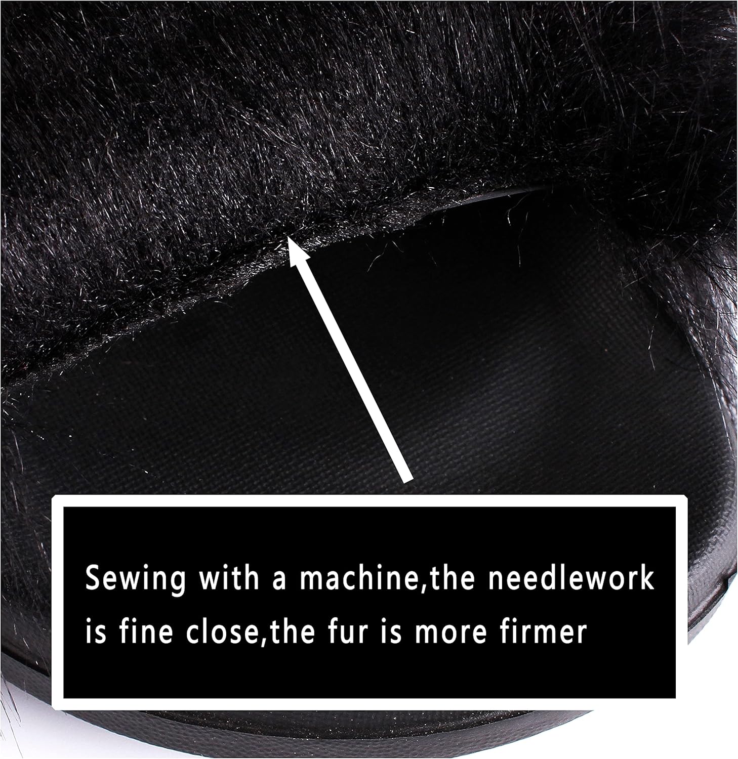 Women's Faux Fur Slides, Open Toe Cute Fur Slippers, Indoor or Outdoor Comfortable Furry Slide Sandals With Fluffy Fur - Image 5