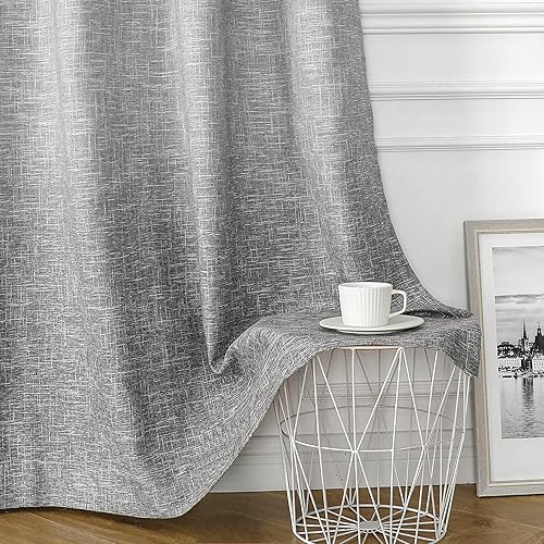 Miniatura 7 de Paneles de cortinas con bloqueo total de luz degradado de 95 pulgadas de largo, cortinas de dormitorio estilo granja, eficientes energéticamente