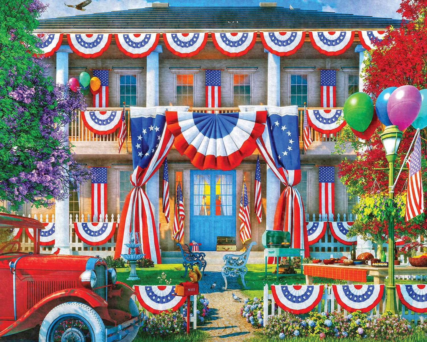 Springbok Independence Day 1000 Piece Jigsaw Puzzle for Adults and Families - Patriotic 4th of July - Great for Game Nights - Finixhed Size is 30" x 24"