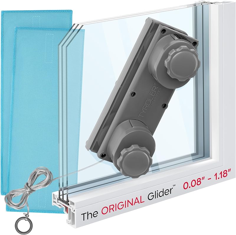 Tyroler Glider R-2 AFC Magnetic Window Cleaner Tool Fits Windows 0.1"-1.2" | | Fits Windows 0.1"-1.2" Thick | 100% Silicone Body Double Sided Outside Window Cleaner Tool | Window Cleaner Magnet