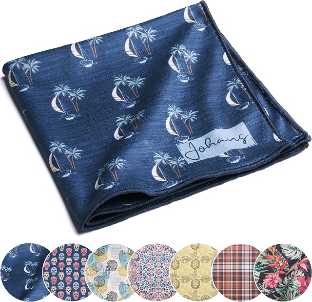 Johans® XXL ściereczka z mikrofibry | jakość optyczna 30 x 30 cm do czyszczenia okularów, smartfonów, tabletów, aparatów fotograficznych, ściereczka do czyszczenia okularów, ściereczka do (Sailor)