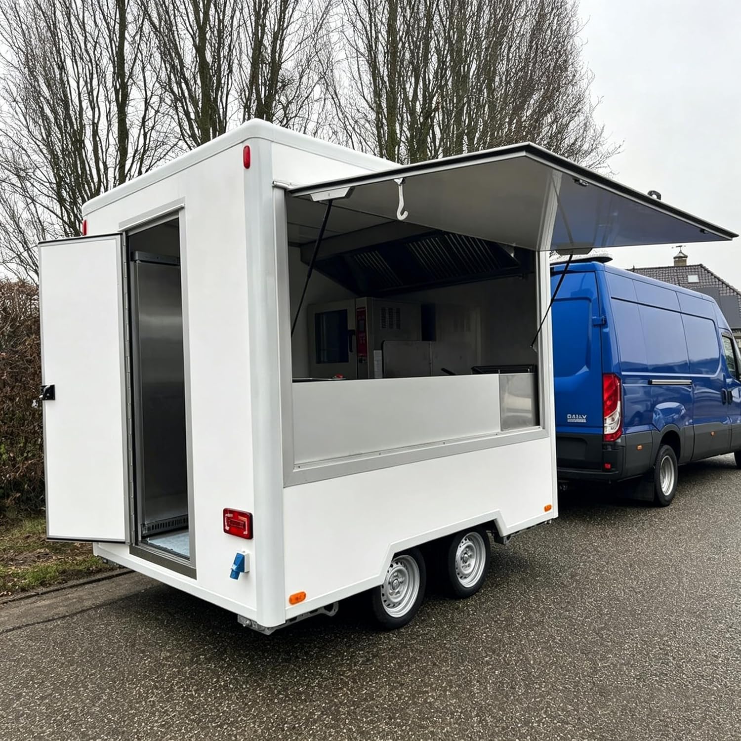 TIANHONG Custom Food Trailer for Sale with Complete Kitchen, DOT Compliant Equipment Included, for Festivals Street Catering & Business, Size & Layout Customizable
