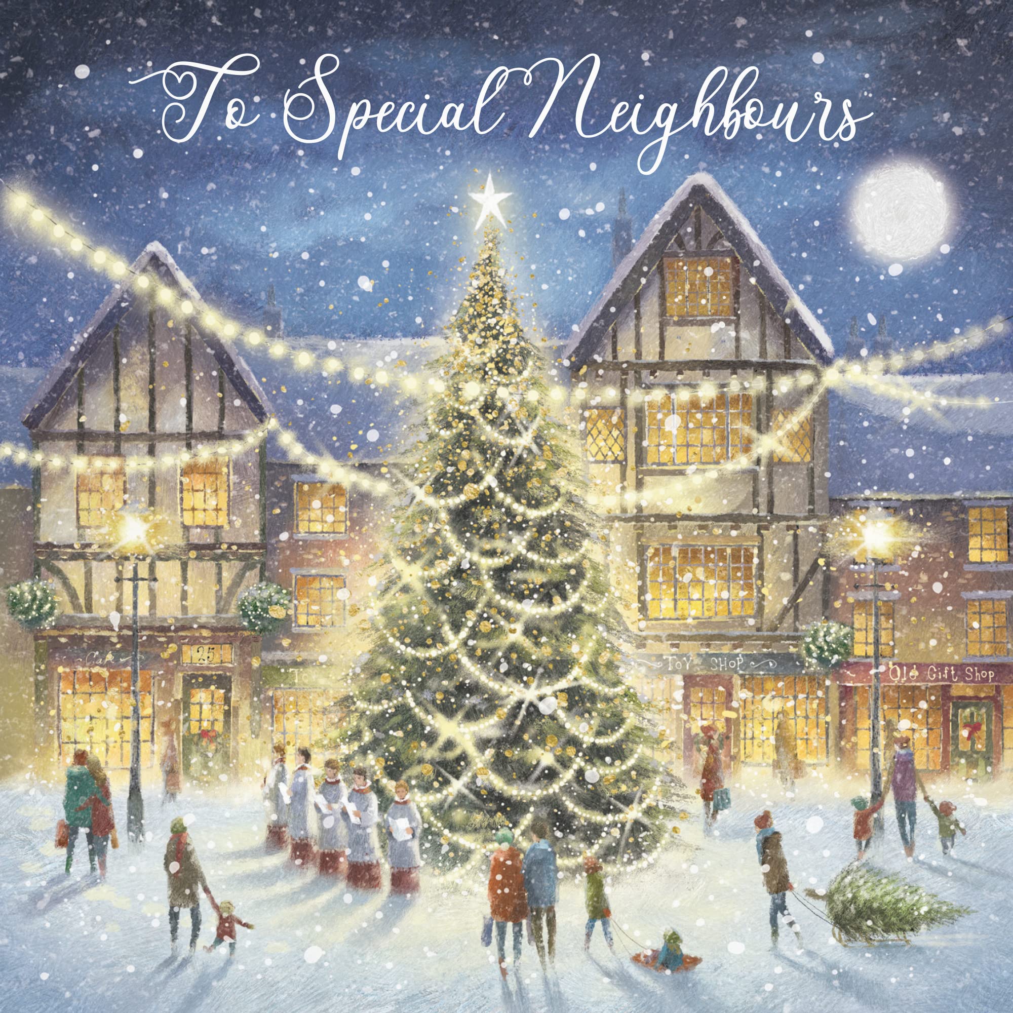 Hunts England, Special Neighbours Christmas Card, 'Christmas Eve', To Special Neighbours, Milo's Gallery Collection - Image 2