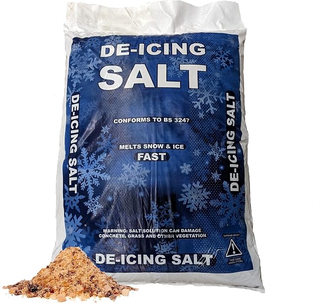 Elixir Gardens | De-Icing Rock Salt | Quantities from 1kg-20kg | From 20 sq.m-500sq.m Coverage | Perfect for Melting/Gritting Ice & Snow on Paths, Drives, Pavements & Steps | Brown De-Icer | 1kg Bag