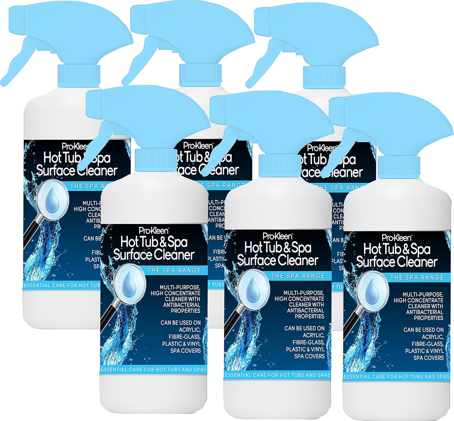ProKleen 6 x 1 Litre Hot Tub Shell And Spa Waterline Surface Cleaner