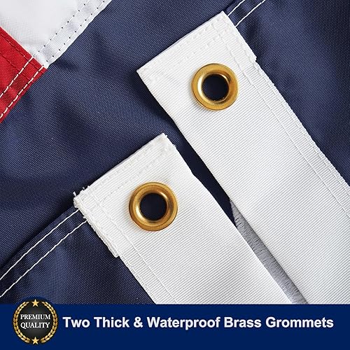 Miniatura 5 de Homissor Bandera del estado de Texas de 3 x 5 pies, banderas bordadas cosidas TX banderas de nailon resistentes para exteriores, color vivo, ojales