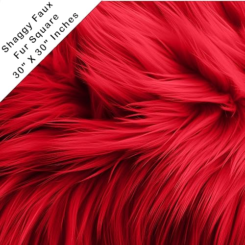 Miniatura 45 de FabricLA Cuadrado de piel sintética lanuda – 30 x 30 pulgadas precortado – Utiliza tela de piel sintética para bricolaje, decoración de piel