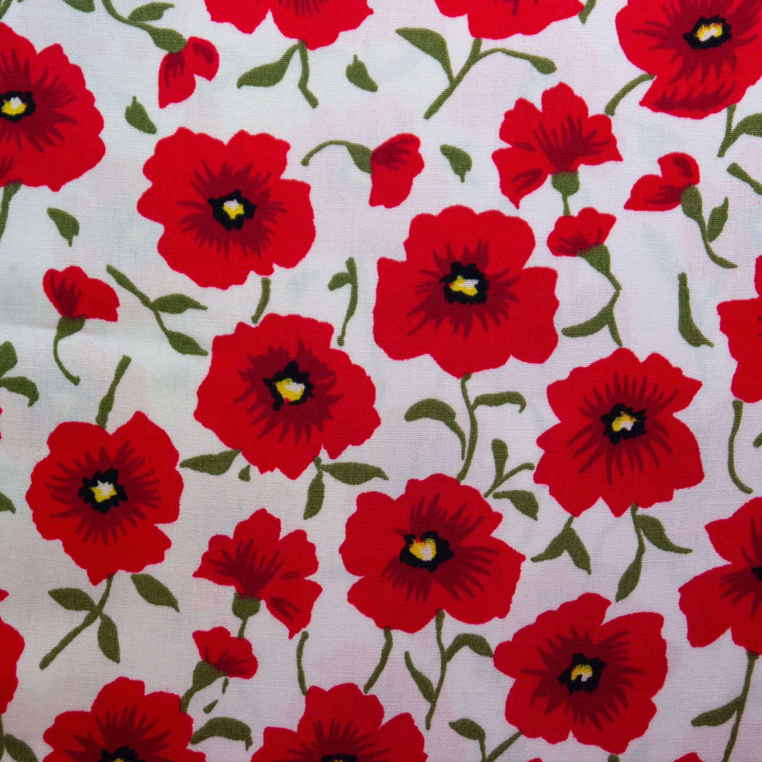 Rose and Hubble Floral Printed Fabric - 45 Inch Wide 100% Cotton Poplin for Dressmaking, Quilting, and Crafting - Soft, Cotton Fabric for Sewing, Apparel, Home Décor, Bag Making (CP0945VRY, 1 Metre) — image 1