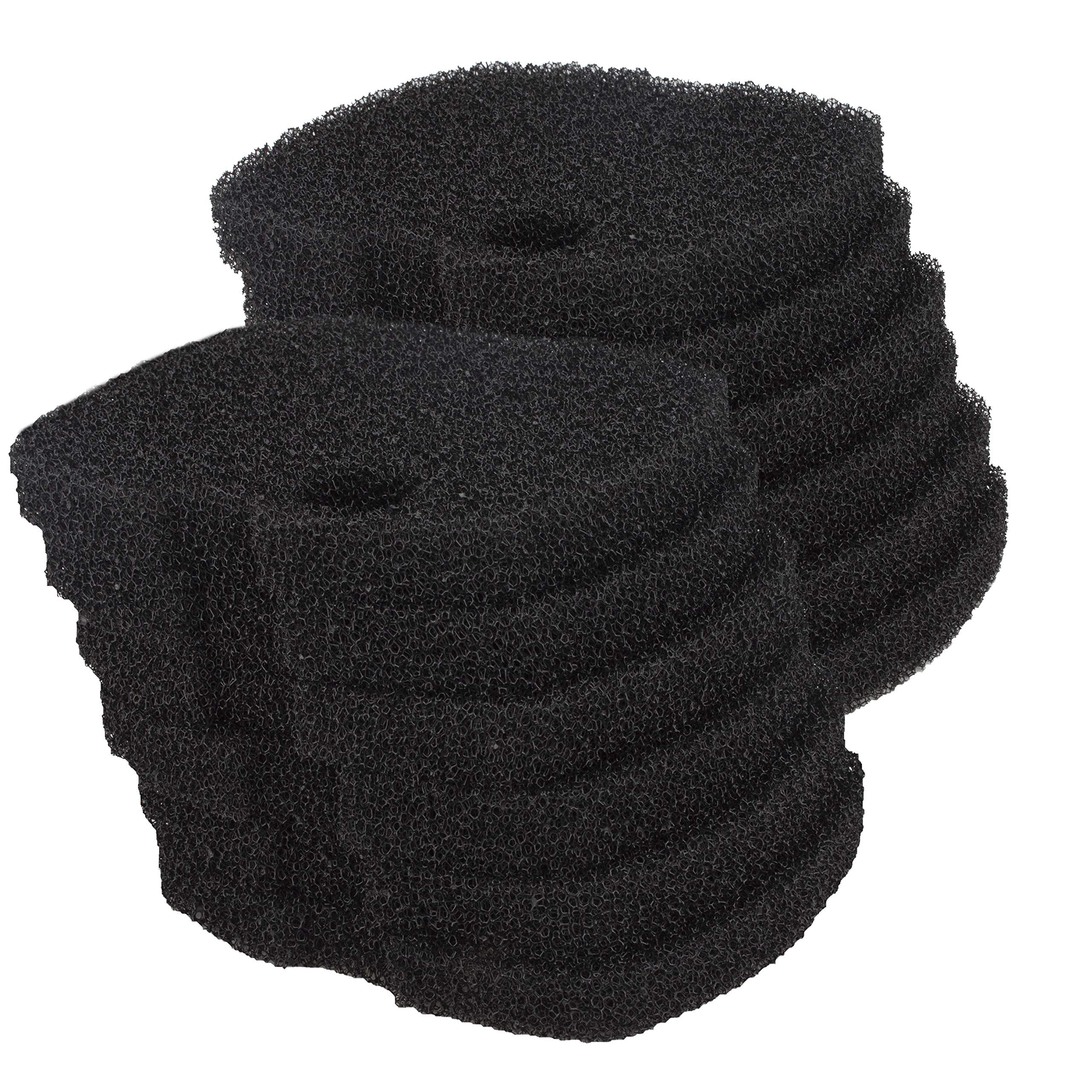 LTWHOMECompatible Black Coarse Filter Foam Pad Replacement for All Pond Solutions 1000EF Aquarium External Fish Tank Filter (Pack of 12)