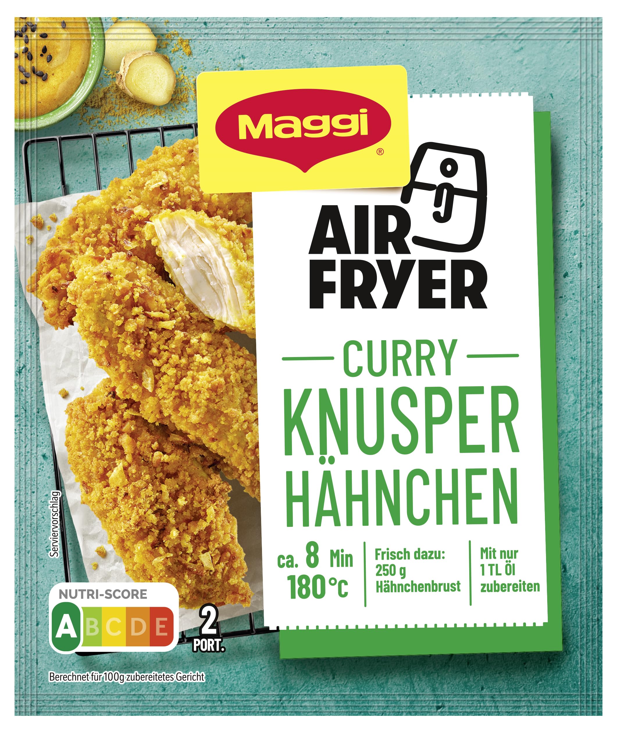 MAGGI FIX Air Fryer Curry Knusper Hähnchen, 1er Pack (1 x 41g)