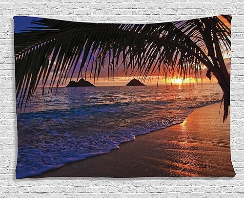 Miniatura 297 de Ambesonne Tapiz gótico, patio con hiedra encantada en la puerta antigua al bosque, colgante de pared ancho para dormitorio, sala de estar, 2-Verde