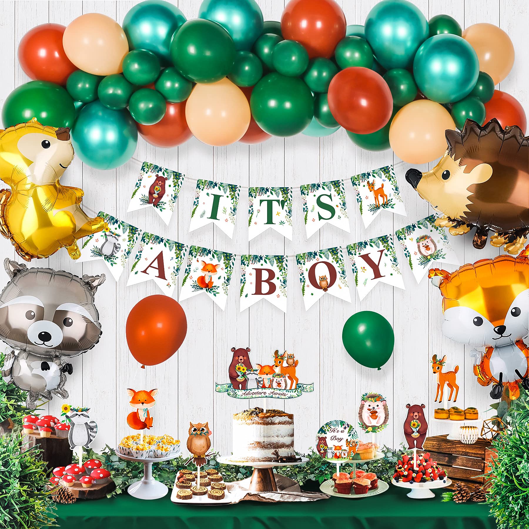 Homond Woodland Baby Shower Decorations For Boy Woodland Theme Baby