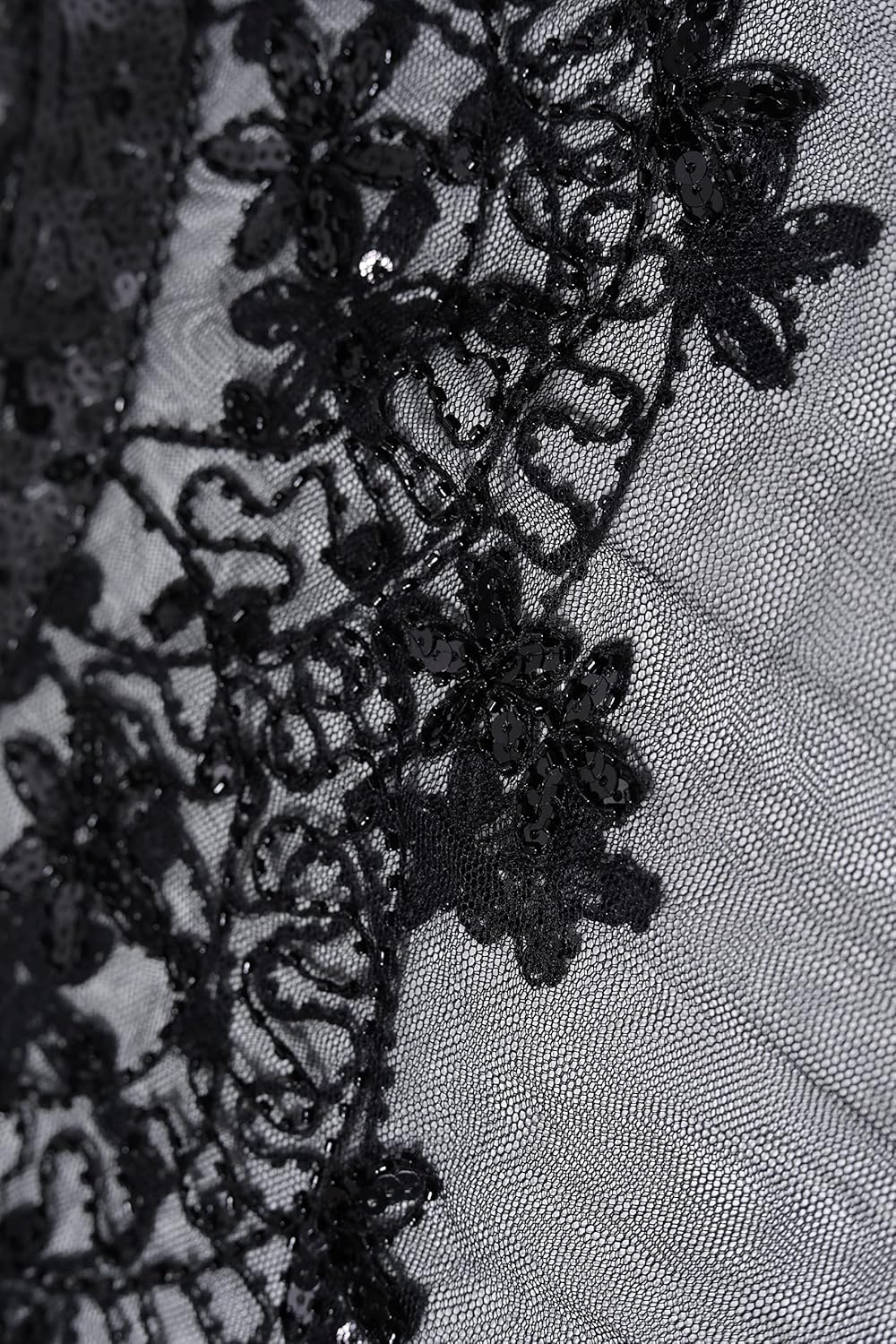 BABEYOND Sequin Beaded Evening Cape 1920s Fringed Shawl Wraps Wedding Bridal Shawl Scarf - Image 5