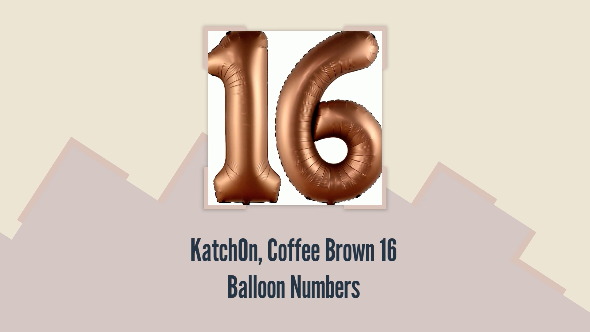 Amazon.com: KatchOn Coffee Brown 1-Piece Number 16 Balloon - 40