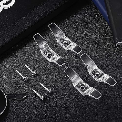 Miniatura 5 de Jetec Tacos de cuerda de seguridad, tacos de cuerda de plástico transparente para ventana, enrolladores de cable ciego con tornillos para el hogar,