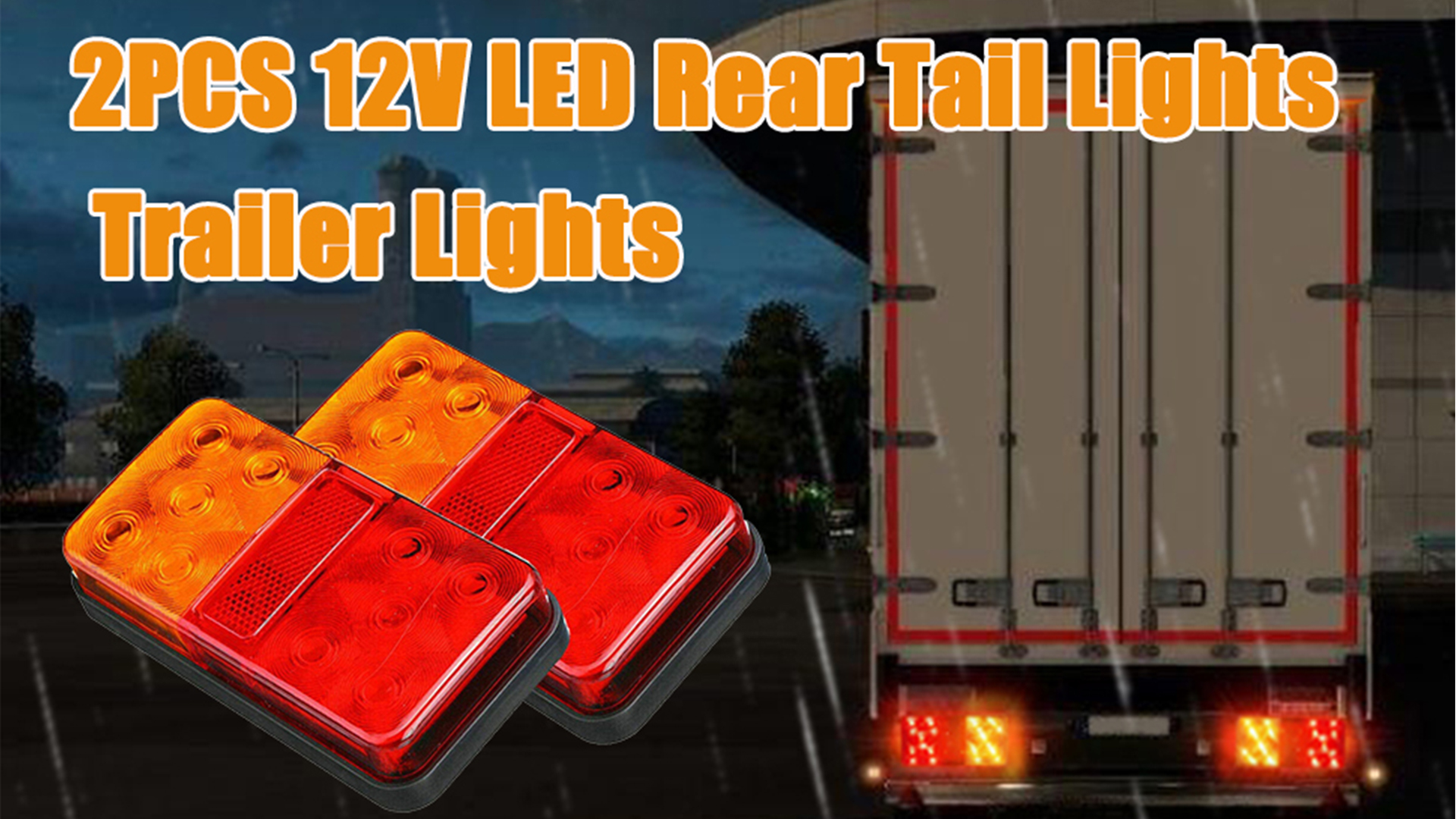 Fanali Posteriori LED Per Rimorchio 12V-24V - 10 LED, Impermeabili, Per Camion, Furgone E Caravan - Foto 2