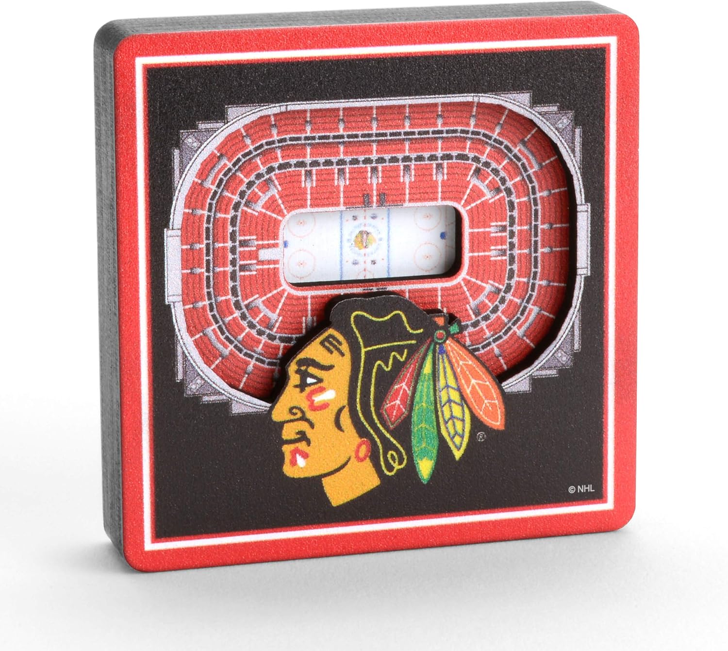 YouTheFan NHL Chicago Blackhawks 3D StadiumView Magnets - United Center