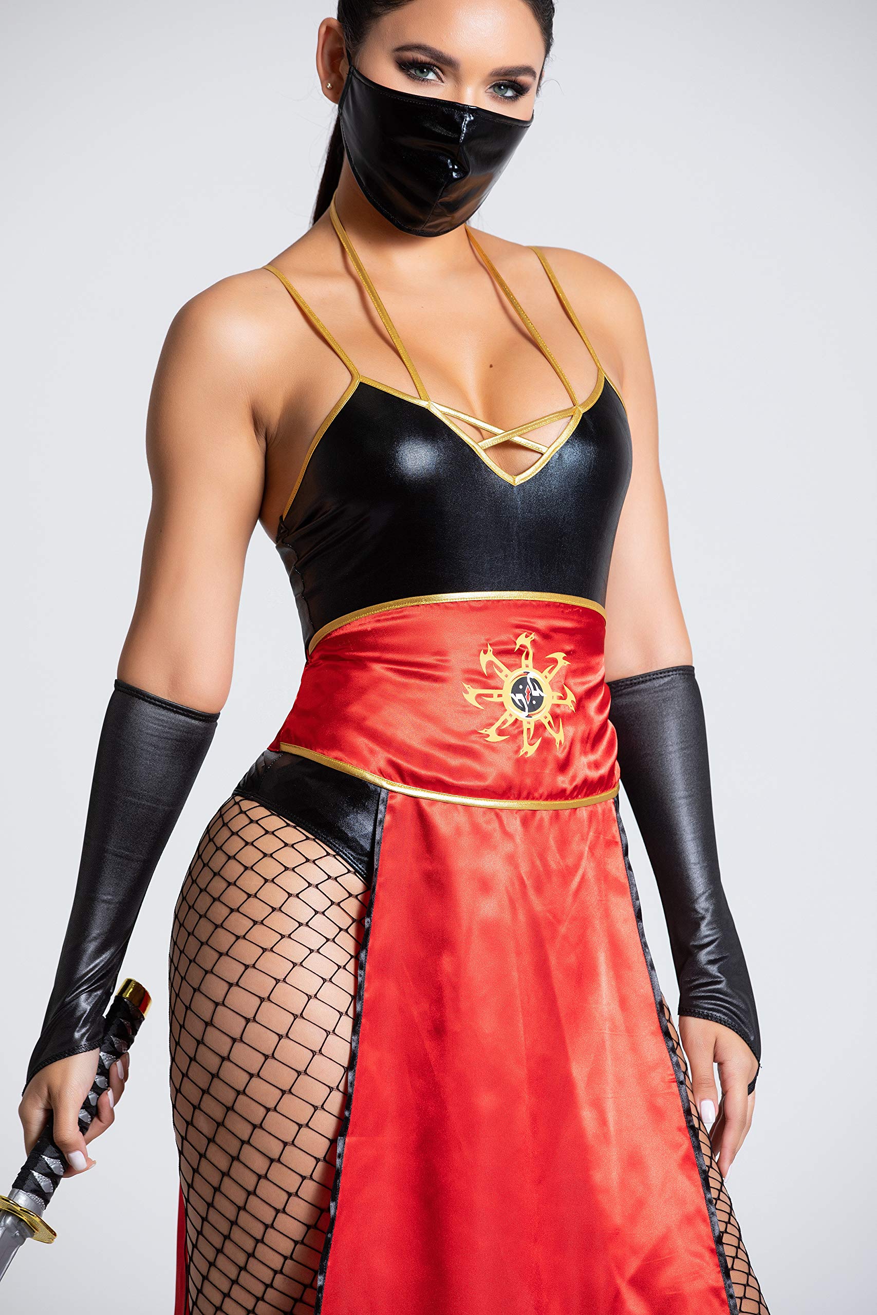 Yandy Exclusive Mystic Darkness Sexy Assasin Cosplay Warrior Ninja Costume: Large