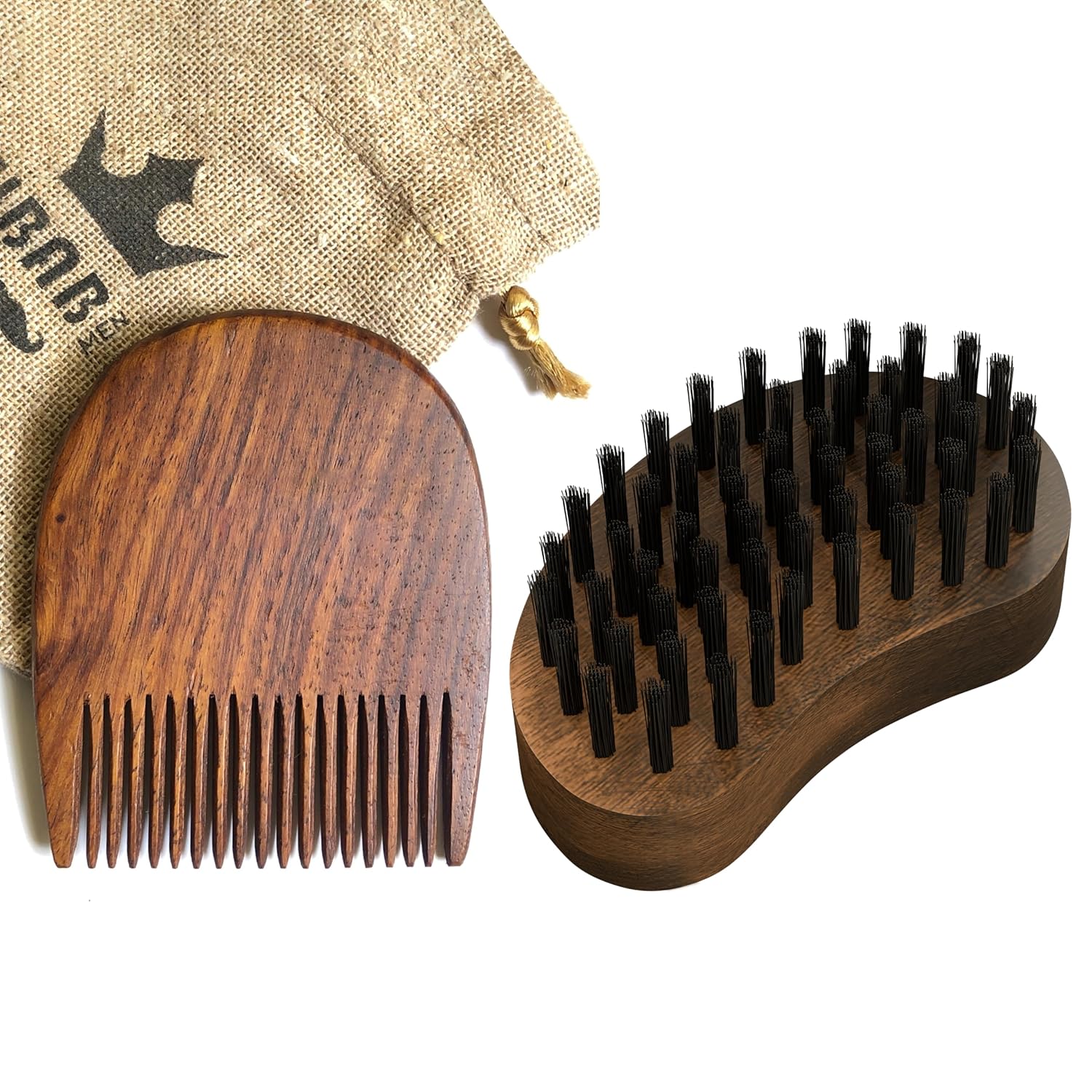 RUBAB MEN Premium Beard Brush & Beard Comb Combo Grooming Kit for Men | Nylon Bristles Beard Brush & Styling Wooden Beard Comb | Comes with Cool Carry Pouch RUBAB MEN Premium Beard Brush & Beard Comb Combo Grooming Kit for Men | Nylon Bristles Beard Brush & Styling Wooden Beard Comb | Comes with Cool Carry Pouch
