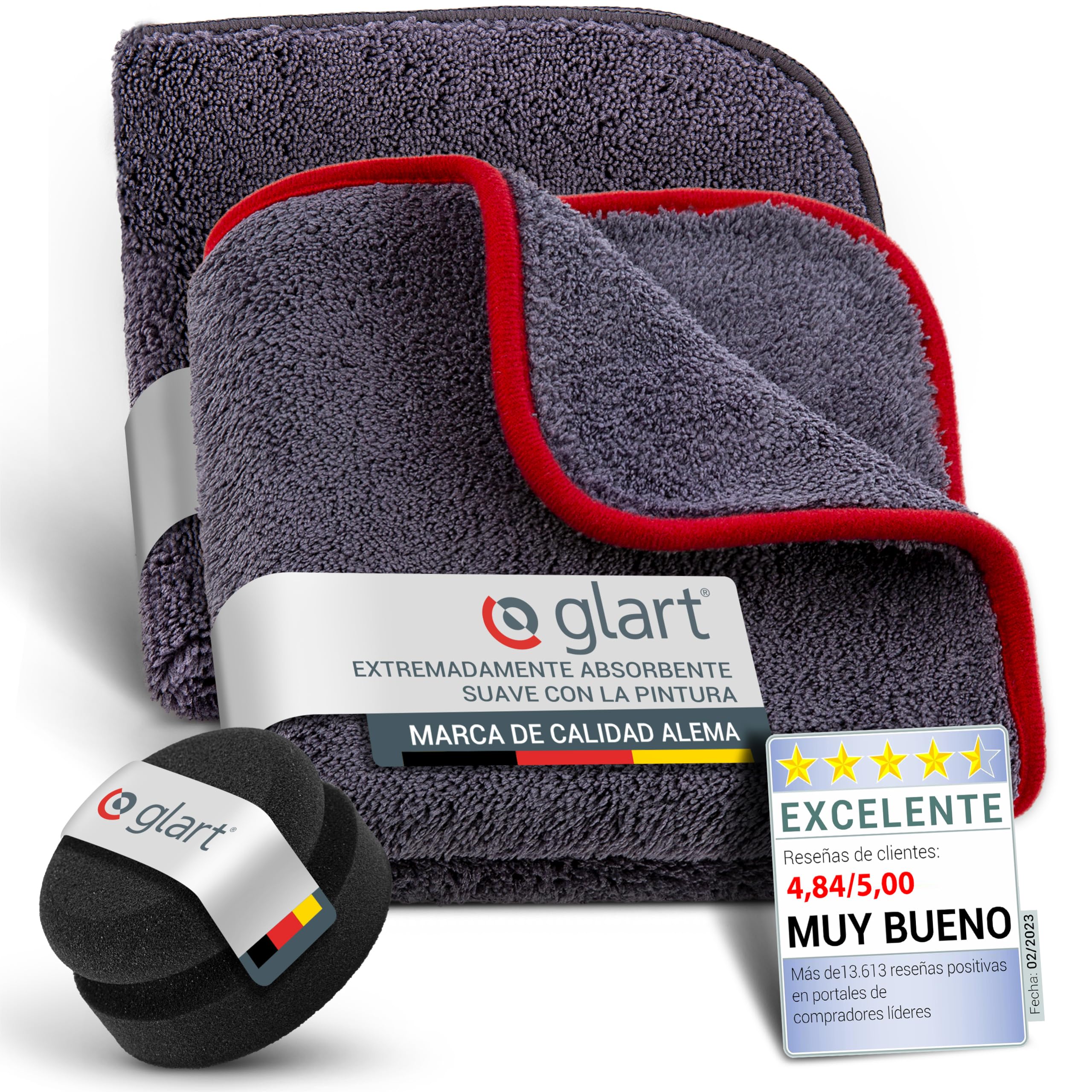 Glart 44TPP6 Set para el Cuidado de la Pintura, Gris (Anthracite)/Negro, 40 x 40 cm, 3 en oferta en Amazon