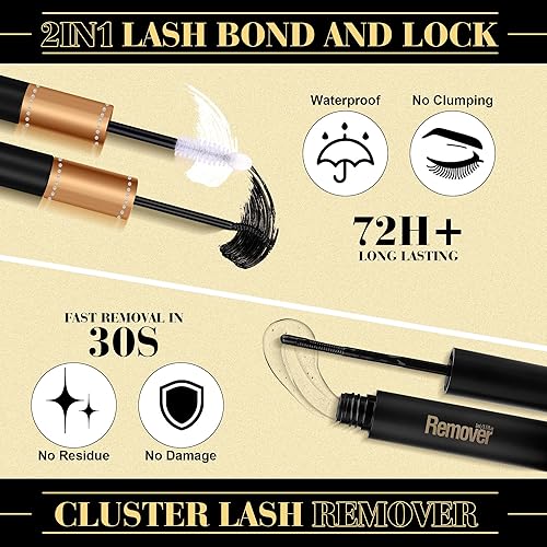 Miniatura 6 de Kit de extensiones de pestañas esponjosas de rizo D 80D 100D, kit de pestañas individuales de 0.787 pulgadas, racimo de pestañas esponjosas, 280