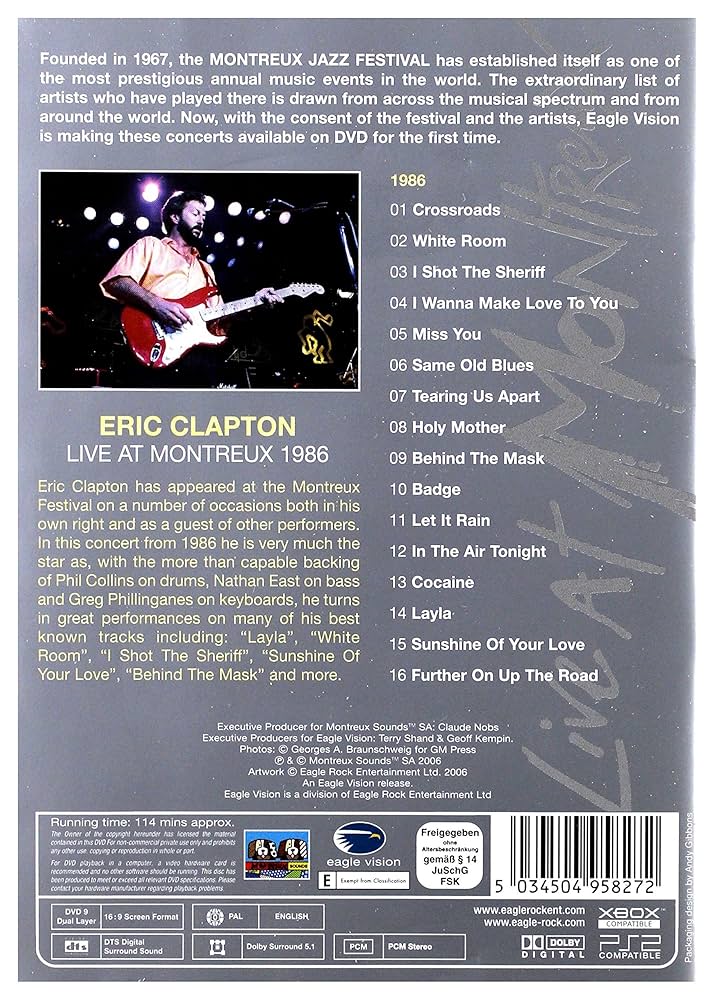 Eric Clapton - Live at Montreux 1986: Amazon.de: Clapton
