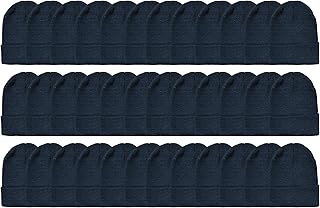 Yacht & Smith Black Beanie Winter Hats in Bulk for Adults, Wholesale Value for Donations