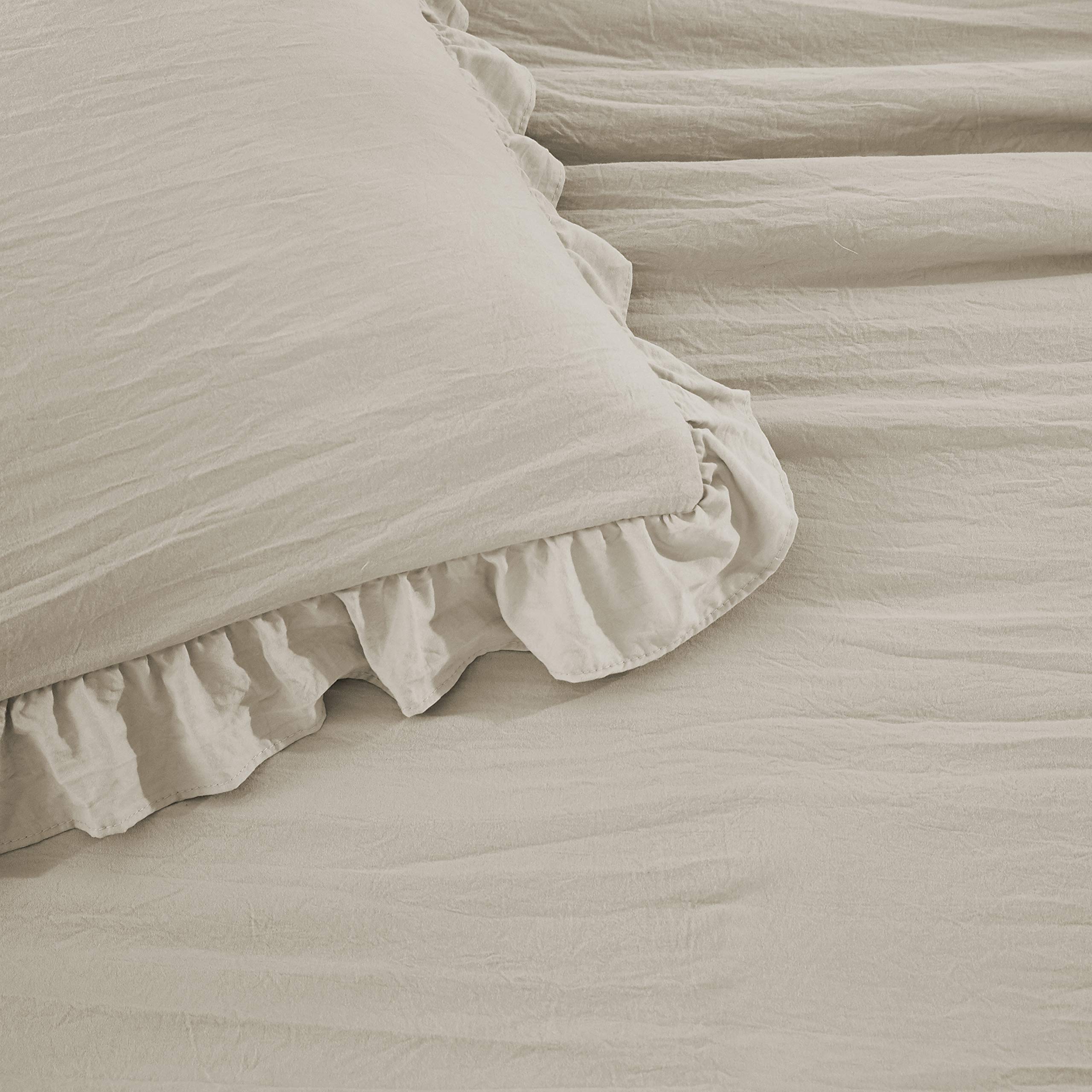 Snapklik.com : HIG 3 Piece Ruffle Skirt Bedspread Set King - Camel 30 ...