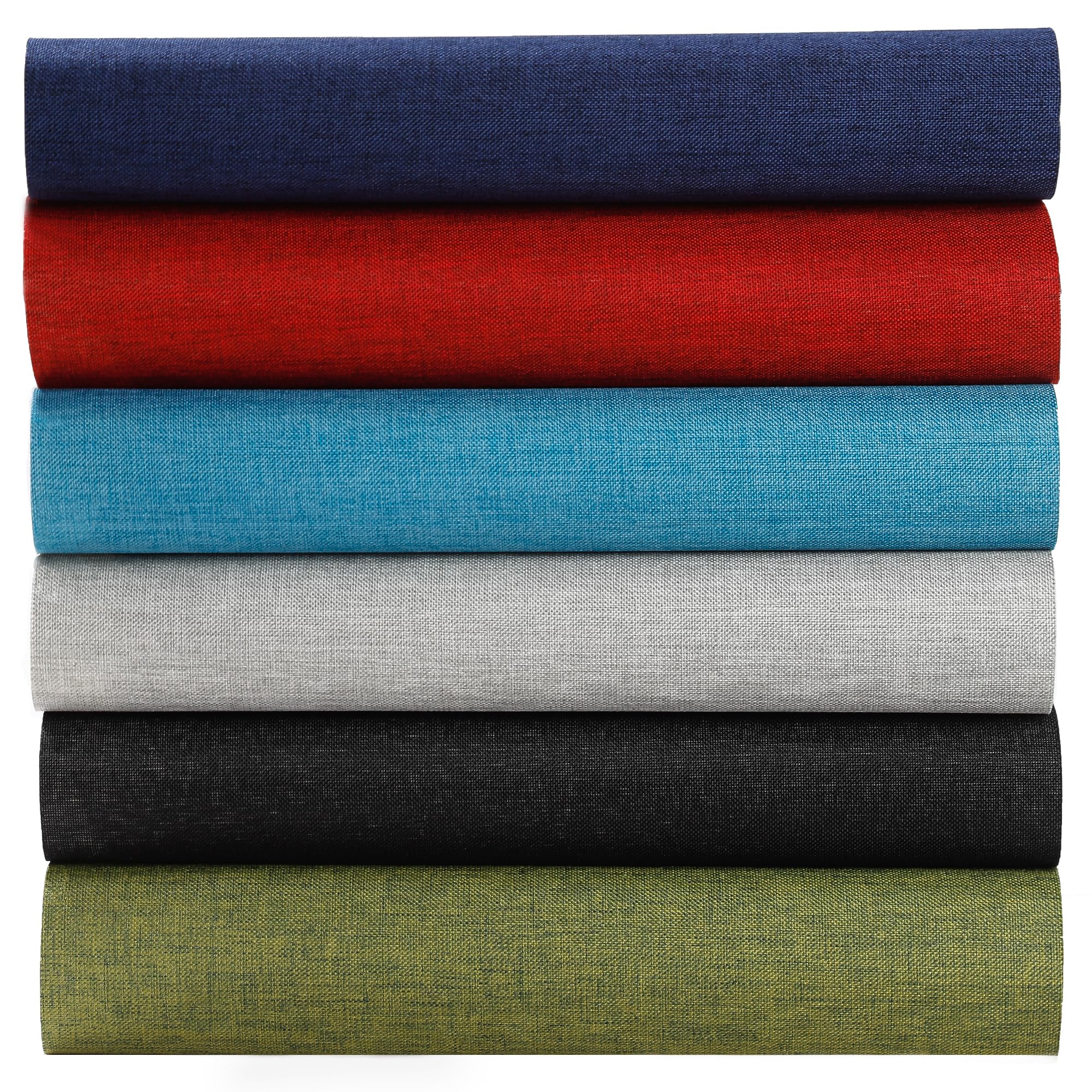 12Pcs Book Cloth for Book Binding, 14x10” 6 Colors Fabric Surface and Paper Backed Book Binding Materials, Binding Fabric for DIY Covers, No Fraying, Pre-Cut & Ready to Use (A)