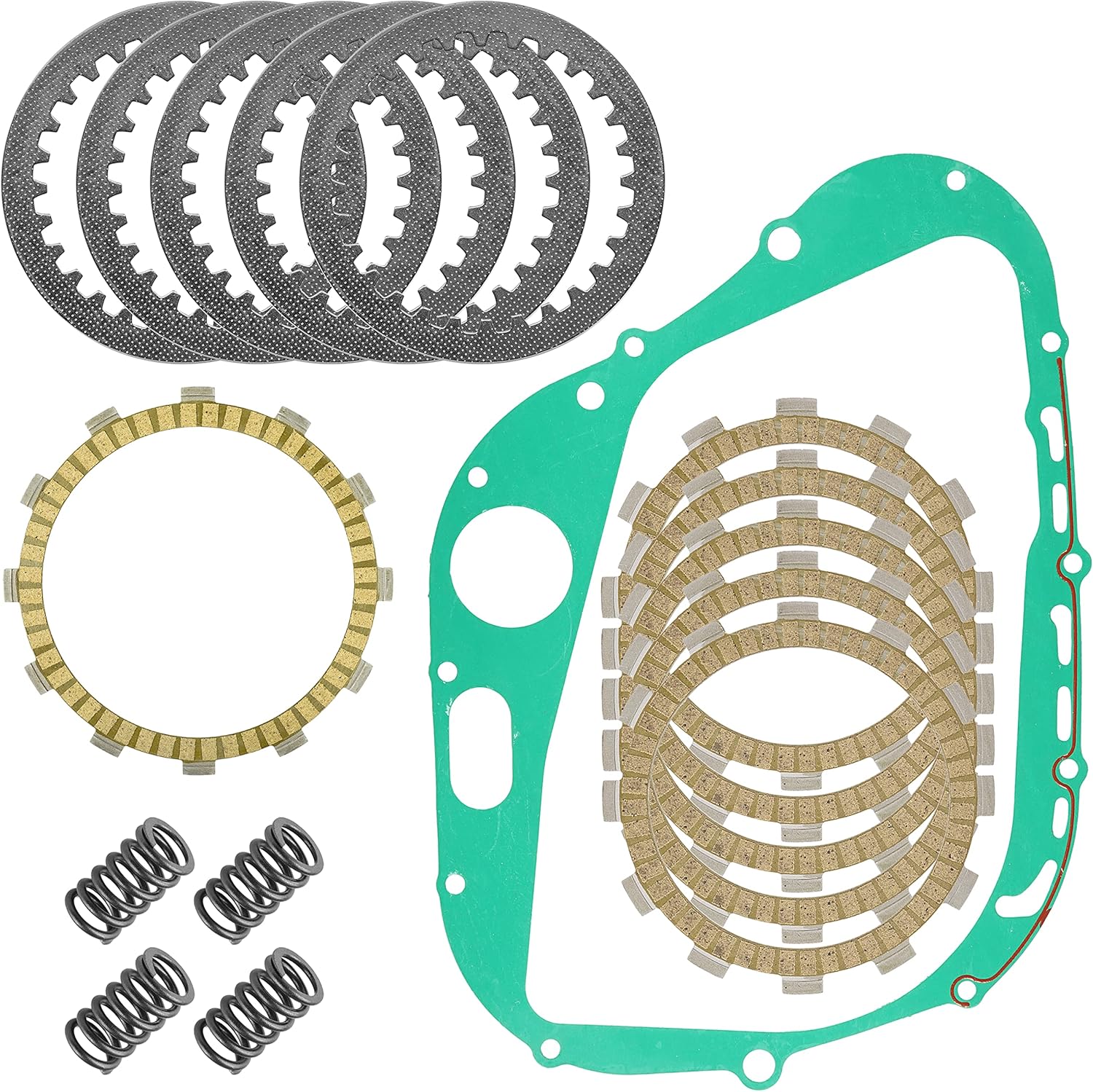 Caltric Clutch Friction Plates Spring Gasket Kit compatible with Suzuki Savage 650 1986 1987 1988 1995-2004