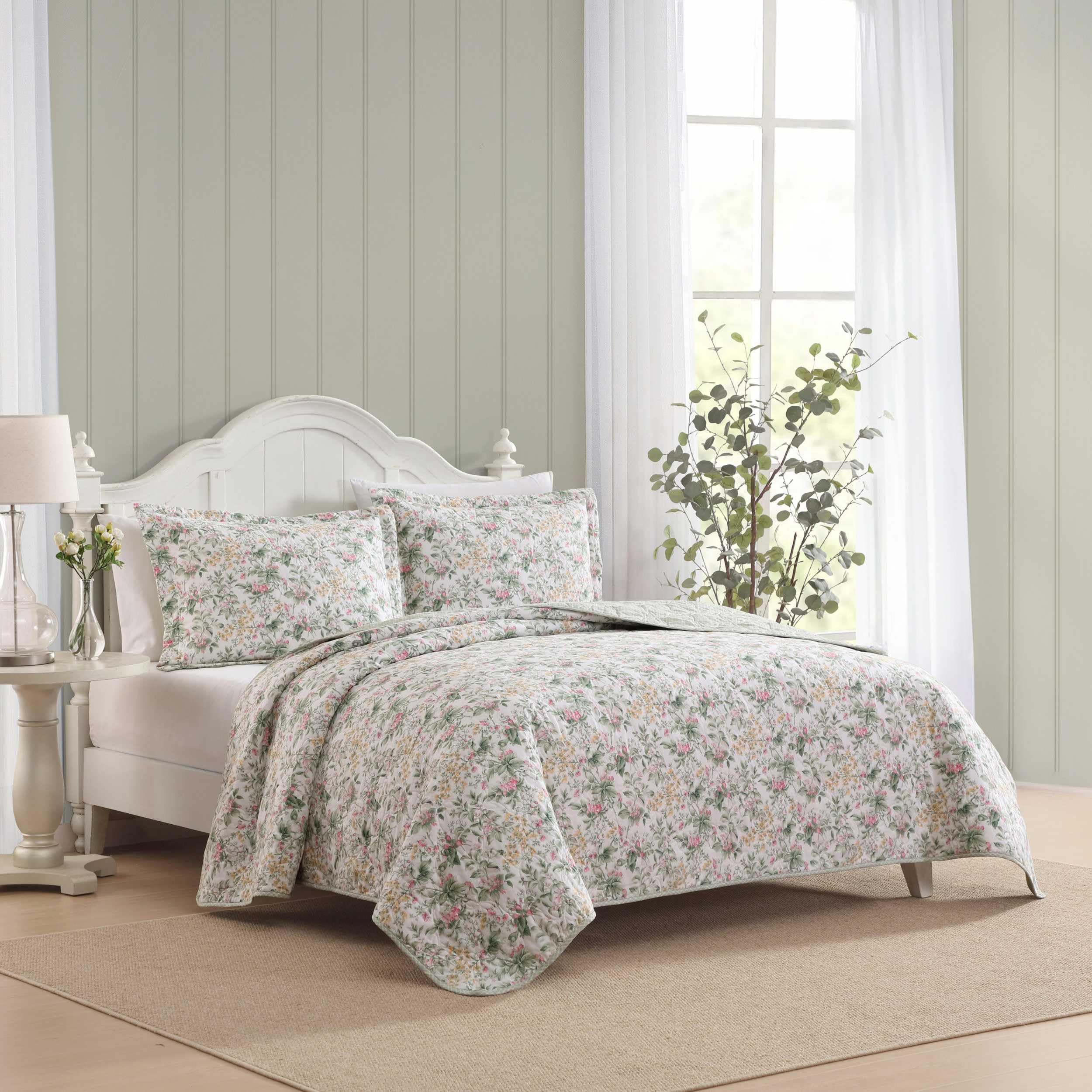 Amazon.co.jp: Laura Ashley - ツインキルトセット 枕カバー付き