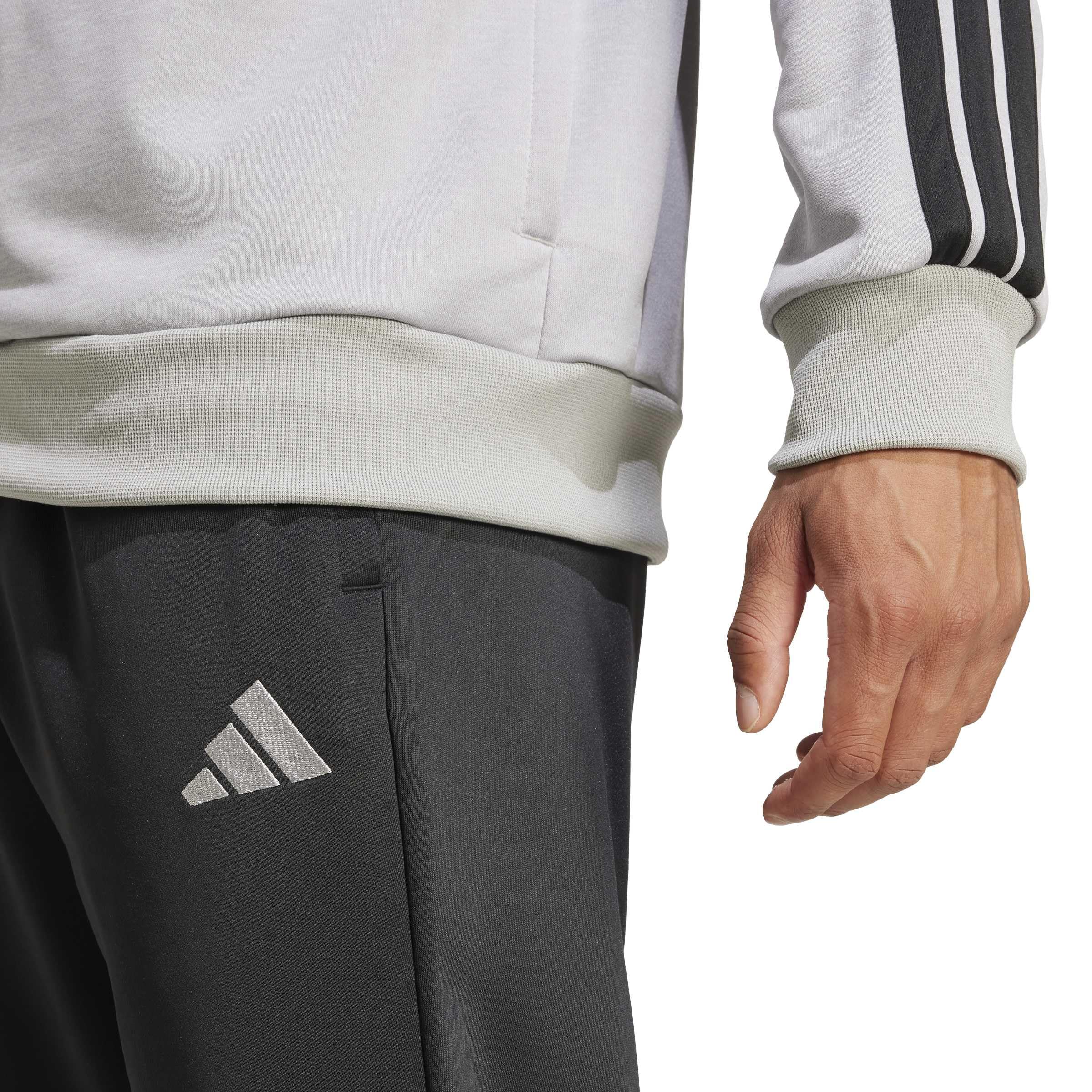 adidas Herren 3 Stripes French Terry Track Suit, medium grey heather/mgh solid grey, XXL