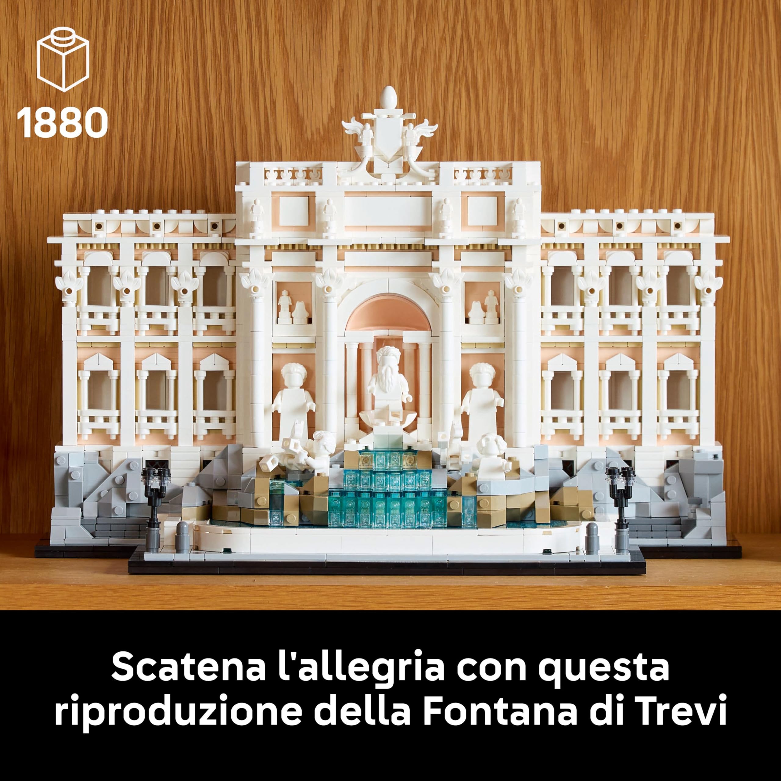 LEGO Architecture Fontana di Trevi - Kit Modellismo di Monumenti Barocchi con Facciata di Palazzo Poli e Sculture - Fai da Te per Adulti da Collezione - Regalo Uomo o Donna Amanti della Storia - 21062