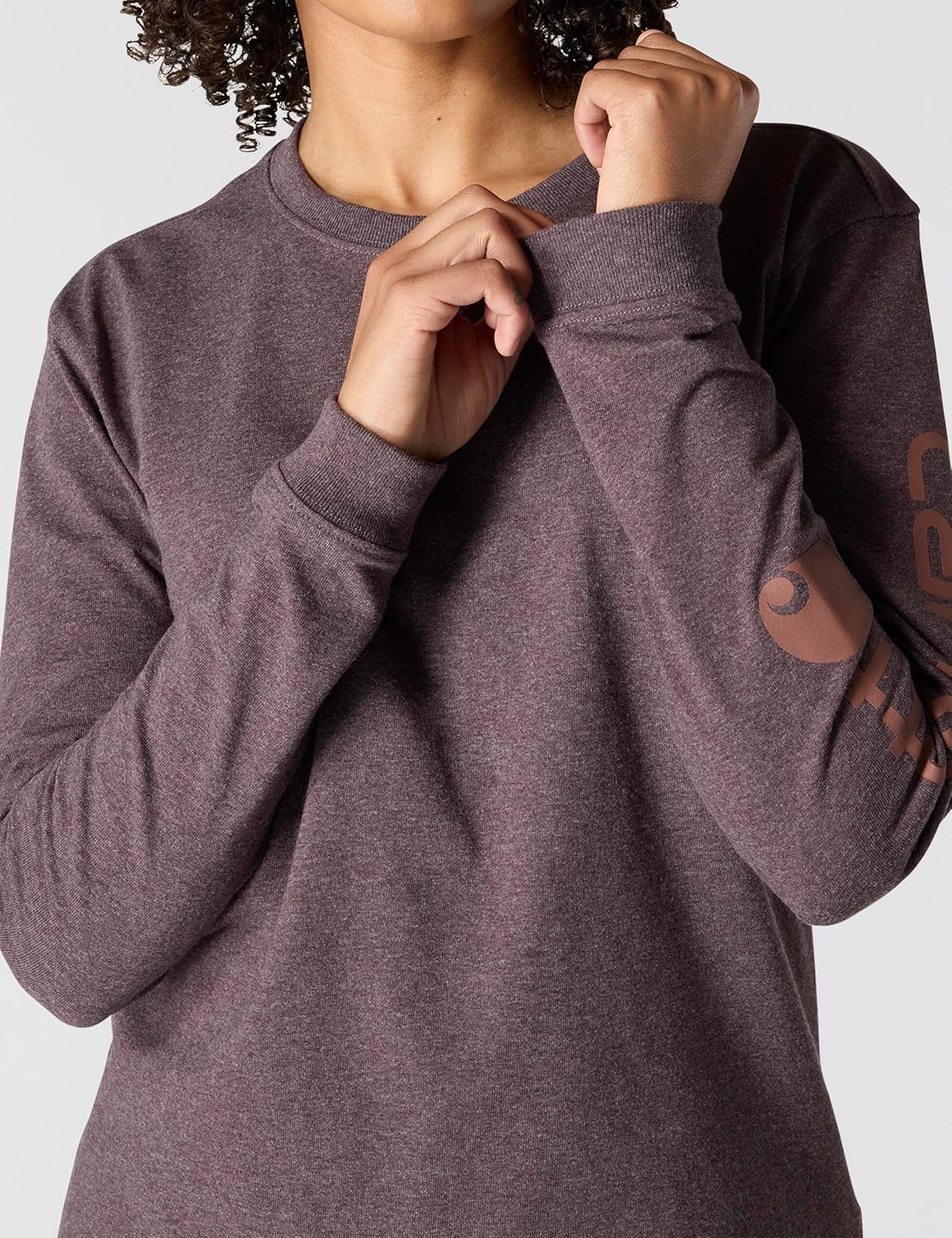 Carhartt Women's Loose Fit Heavyweight Long-Sleeve Logo Sleeve Graphic T-Shirt - Image 5