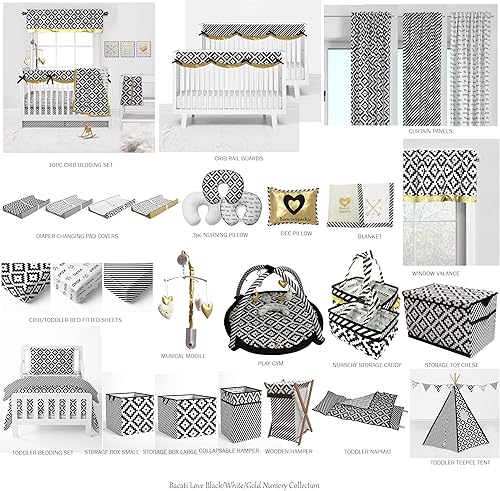 Miniatura 4 de Bacati - Juego de 3 piezas de enfermeríaalimentación con 1 almohada rellena de poliéster y 2 fundas de almohada de lactancia hechas con tela 100%