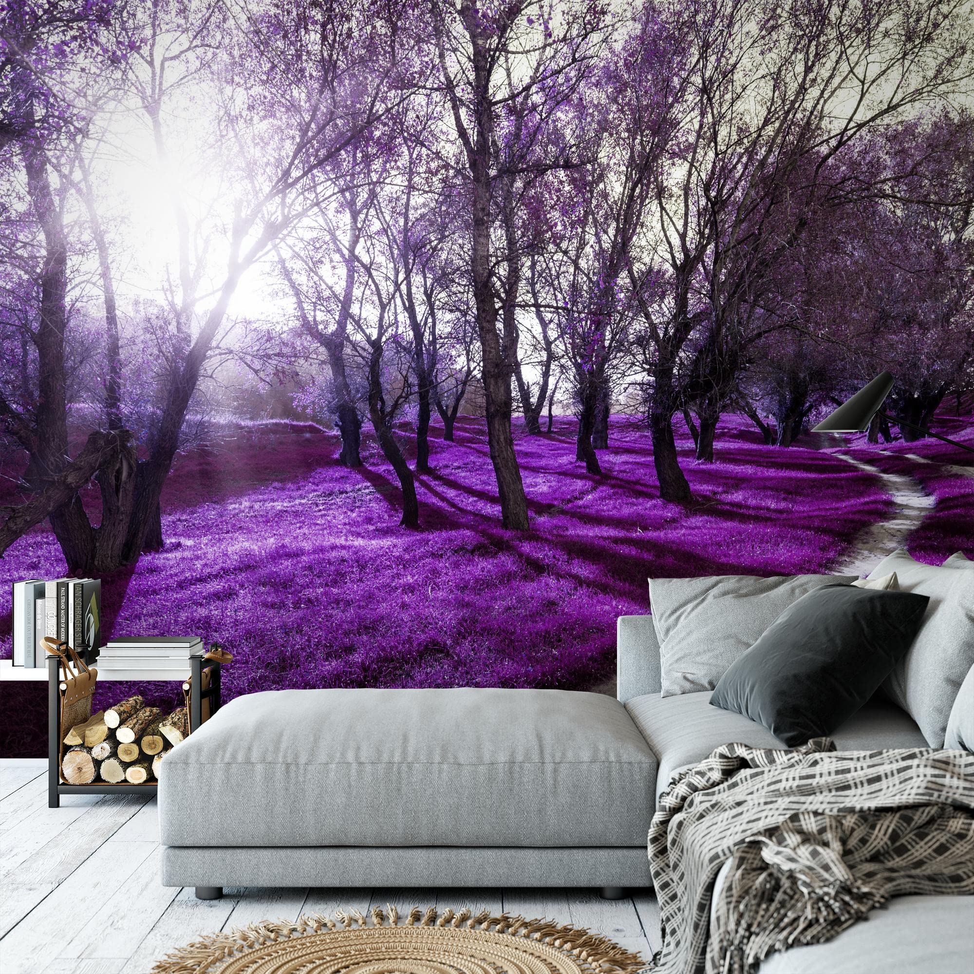 Runa Art Papel Tapiz Fotográfico Bosque Ventana 352 X 250 Cm Lana