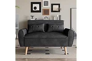 Vongrasig Black Love Seat: Embrace Cozy Simplicity